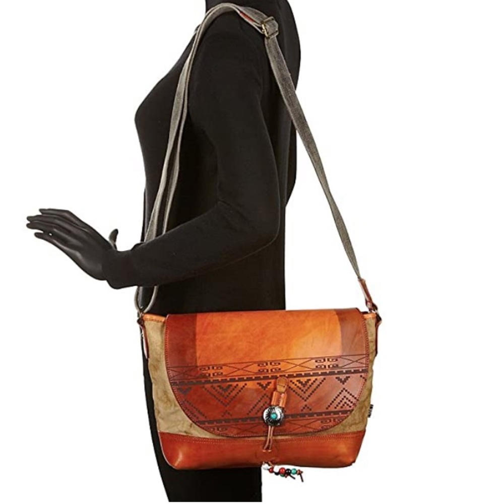 Distressed TSD boho cross body bag